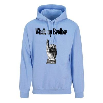 Whats Up Brother Funny Sketch Streamer Unisex Surf Hoodie