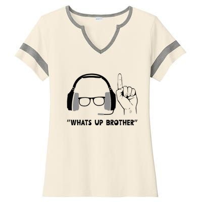 Whats Up Brother Special Players Funny Ladies Halftime Notch Neck Tee