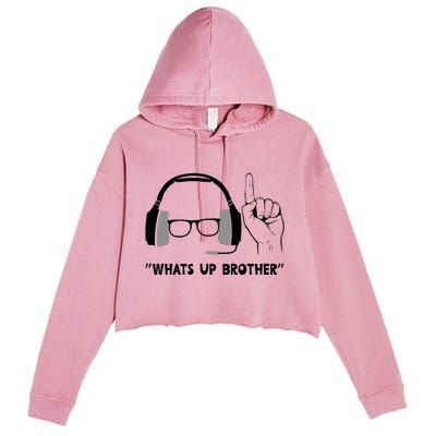 Whats Up Brother Special Players Funny Crop Fleece Hoodie