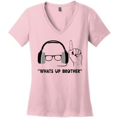 Whats Up Brother Special Players Funny Women's V-Neck T-Shirt