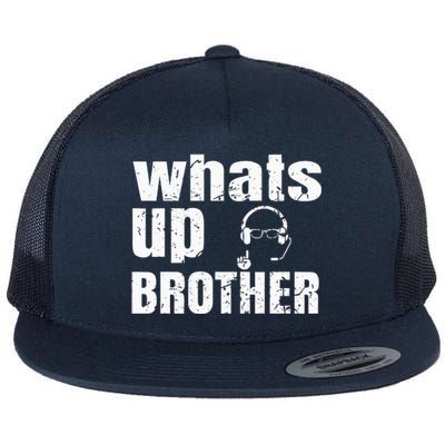 Whats Up Brother Flat Bill Trucker Hat