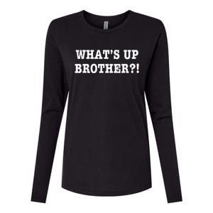 WhatS Up Brother Womens Cotton Relaxed Long Sleeve T-Shirt