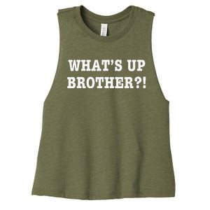 WhatS Up Brother Women's Racerback Cropped Tank