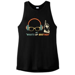 Whats Up Brother Sketch Streamer Whats Up Brother Ladies PosiCharge Tri-Blend Wicking Tank