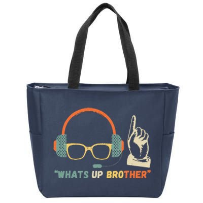 Whats Up Brother Sketch Streamer Whats Up Brother Zip Tote Bag