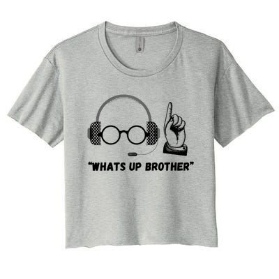 Whats Up Brother Funny Women's Crop Top Tee