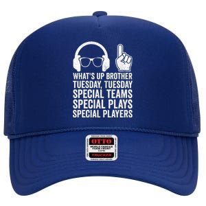 WhatS Up Brother Tuesday Tuesday Gamer High Crown Mesh Back Trucker Hat