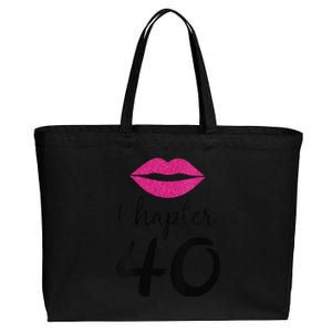 Womens Unique Birthday Gift Chapter 40 Women 40 Years Old Bday Cotton Canvas Jumbo Tote