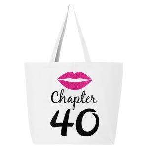 Womens Unique Birthday Gift Chapter 40 Women 40 Years Old Bday 25L Jumbo Tote