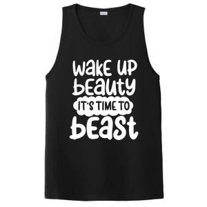 Wake Up Beauty Its Time To Beast Workout Motivation Gift PosiCharge Competitor Tank