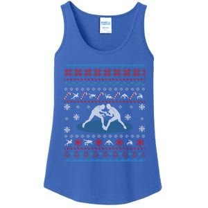 Wrestling Ugly Christmas Sweater Funny Funny Gift For Wrestler Gift Ladies Essential Tank