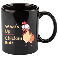 WhatS Up Chicken Butt Funny Quotes Sayings Joke Word Pun 11oz C Handle Ceramic Mug
