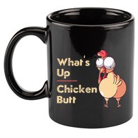 WhatS Up Chicken Butt Funny Quotes Sayings Joke Word Pun 11oz C Handle Ceramic Mug