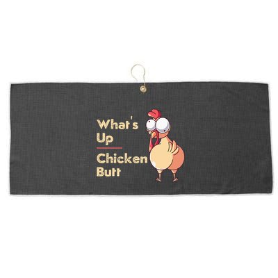 WhatS Up Chicken Butt Funny Quotes Sayings Joke Word Pun Large Microfiber Waffle Golf Towel