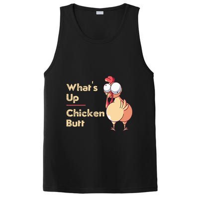 WhatS Up Chicken Butt Funny Quotes Sayings Joke Word Pun PosiCharge Competitor Tank