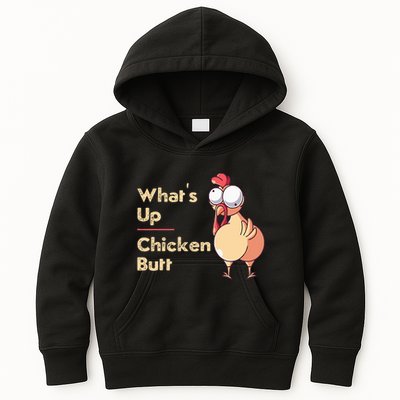 WhatS Up Chicken Butt Funny Quotes Sayings Joke Word Pun Kids Hoodie