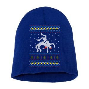 Wrestling Ugly Christmas Gift Happy Holiday Gift Short Acrylic Beanie