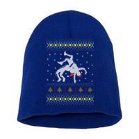 Wrestling Ugly Christmas Gift Happy Holiday Gift Short Acrylic Beanie