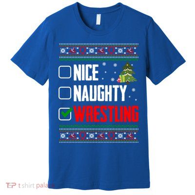 Wrestling Ugly Christmas Cute Gift Premium T-Shirt