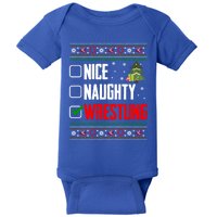 Wrestling Ugly Christmas Cute Gift Baby Bodysuit