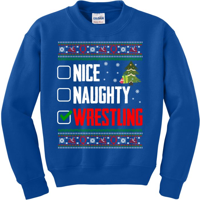 Wrestling Ugly Christmas Cute Gift Kids Sweatshirt