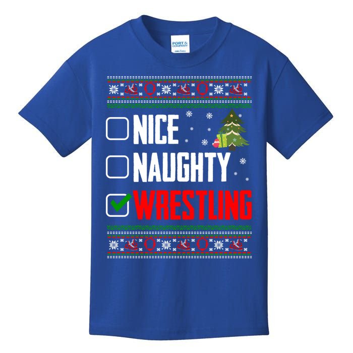 Wrestling Ugly Christmas Cute Gift Kids T-Shirt