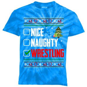 Wrestling Ugly Christmas Cute Gift Kids Tie-Dye T-Shirt