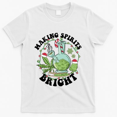 Weed Ugly Christmas Smoking Santa Claus T-Shirt