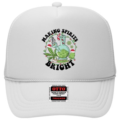 Weed Ugly Christmas Smoking Santa Claus Trucker Hat