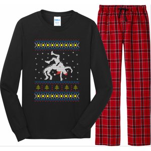 Wrestling Ugly Christmas Meaningful Gift Happy Holiday Meaningful Gift Long Sleeve Pajama Set