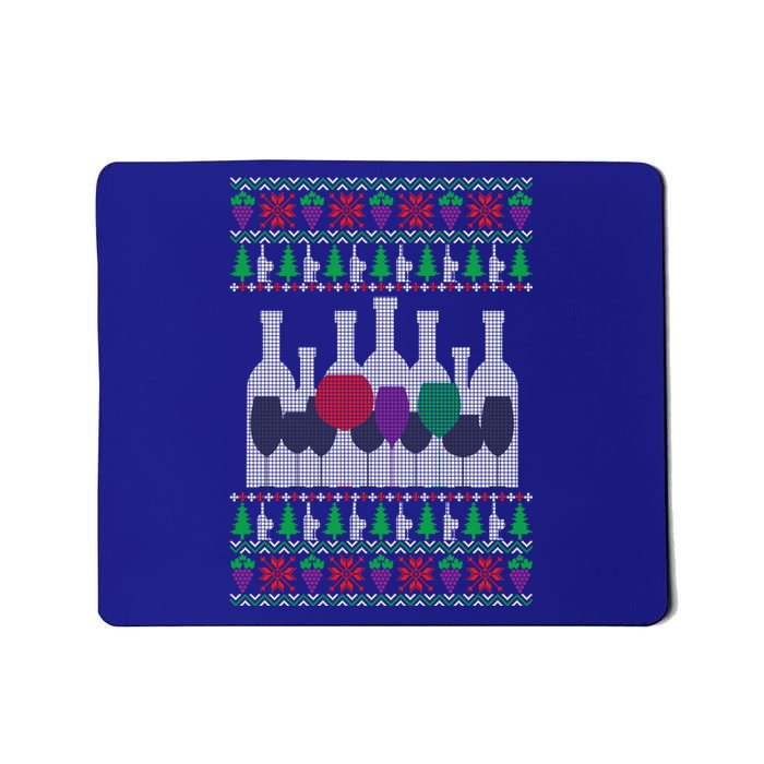 Wine Ugly Christmas Happy Holiday Cheer Ing Xmas Gift Cute Gift Mousepad