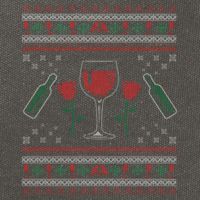 Wine Ugly Christmas Cotton Canvas Backpack