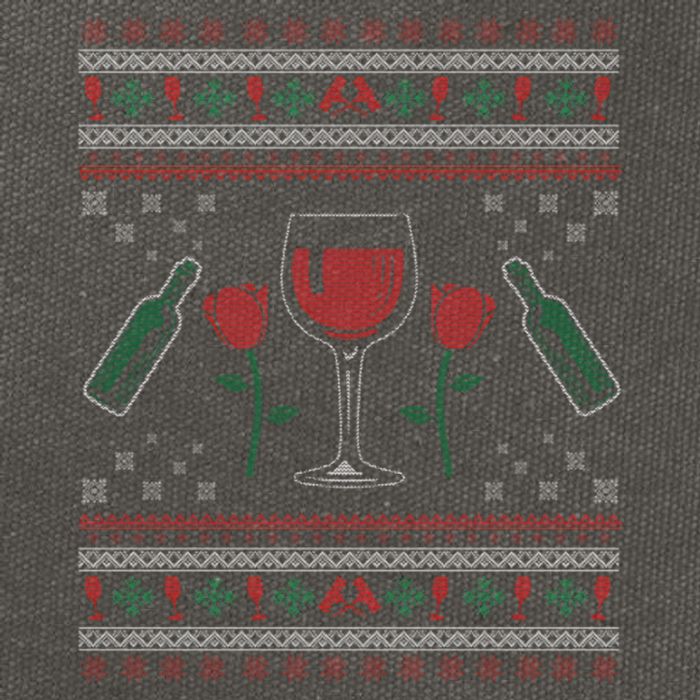 Wine Ugly Christmas Cotton Canvas Backpack