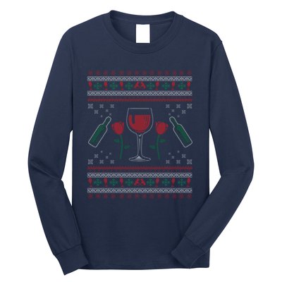 Wine Ugly Christmas Long Sleeve Shirt