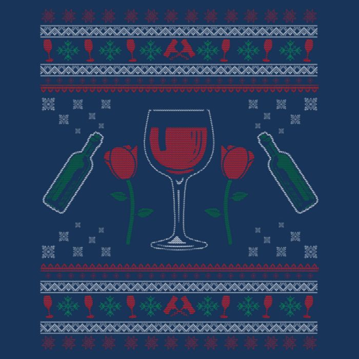 Wine Ugly Christmas Cooling Performance Long Sleeve Crew