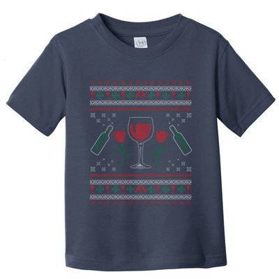 Wine Ugly Christmas Toddler T-Shirt