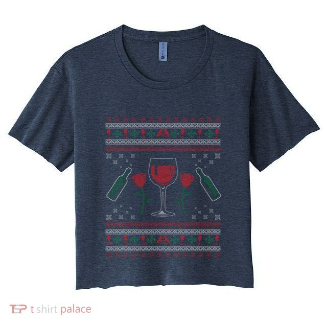 Wine Ugly Christmas Crop Top