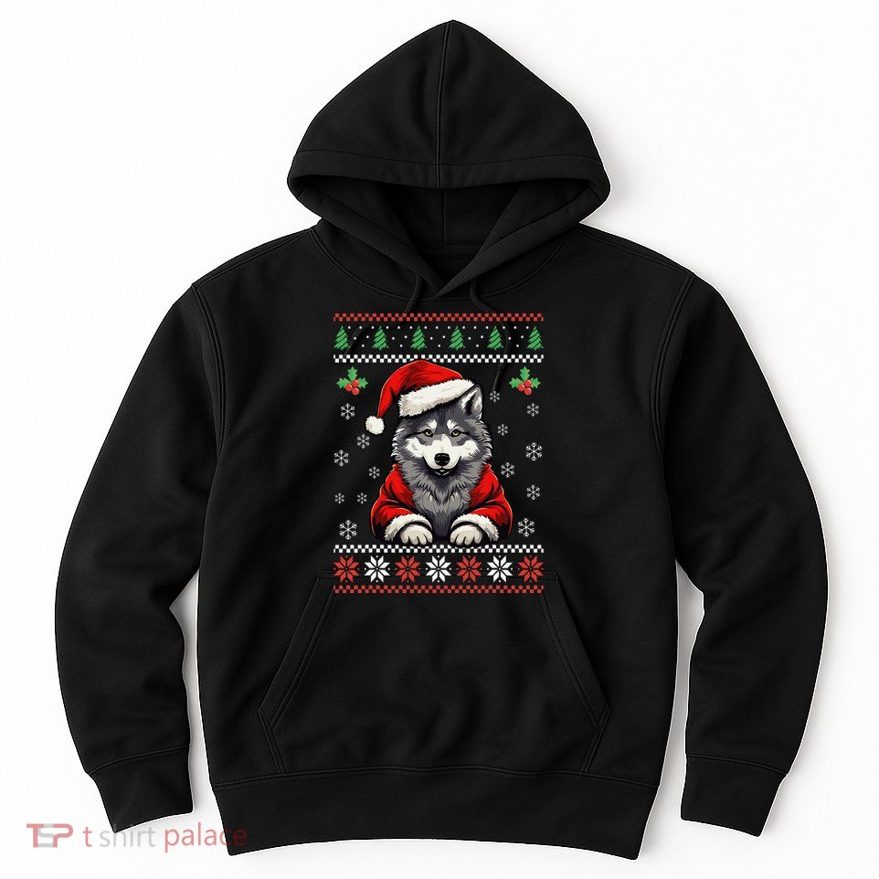 Wolf Ugly Christmas Sweater Wolves Xmas Hoodie