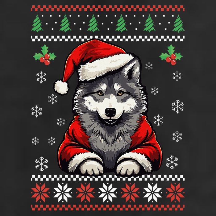 Wolf Ugly Christmas Sweater Wolves Xmas 11oz C Handle Ceramic Mug