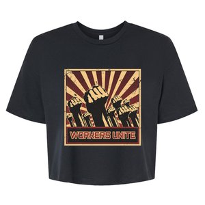 Workers Unite Communist Socialist Workers Communism Bella+Canvas Jersey Crop Tee