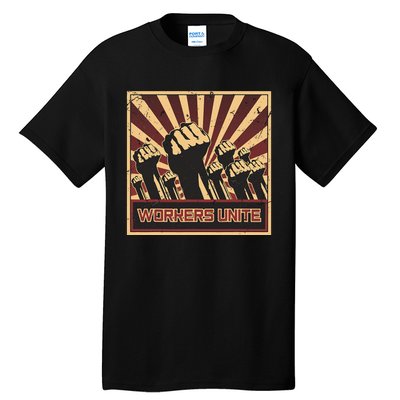 Workers Unite Communist Socialist Workers Communism Tall T-Shirt