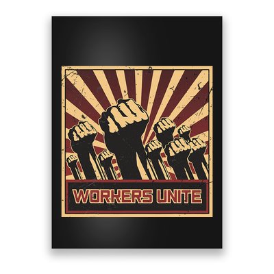 Workers Unite Communist Socialist Workers Communism Poster