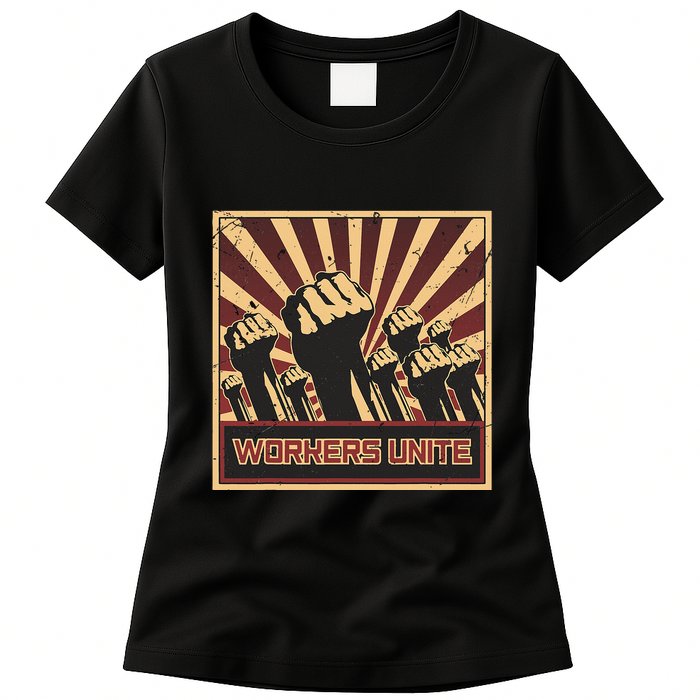 Workers Unite Communist Socialist Workers Communism Womens T-Shirt
