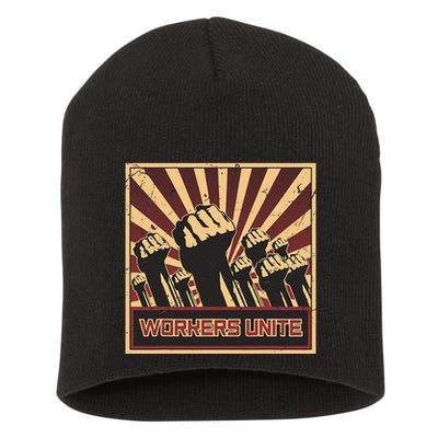 Workers Unite Communist Socialist Workers Communism Short Acrylic Beanie