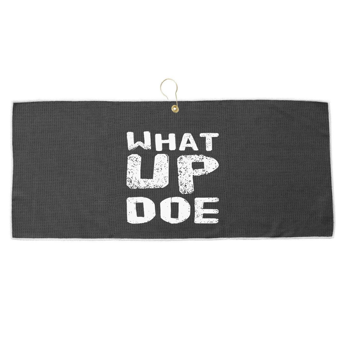 What Up Doe Large Microfiber Waffle Golf Towel