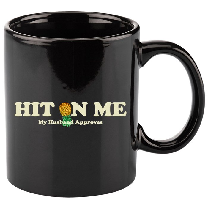 Wo Upside Down Pineapple Subtle Swinger Gift 11oz C Handle Ceramic Mug