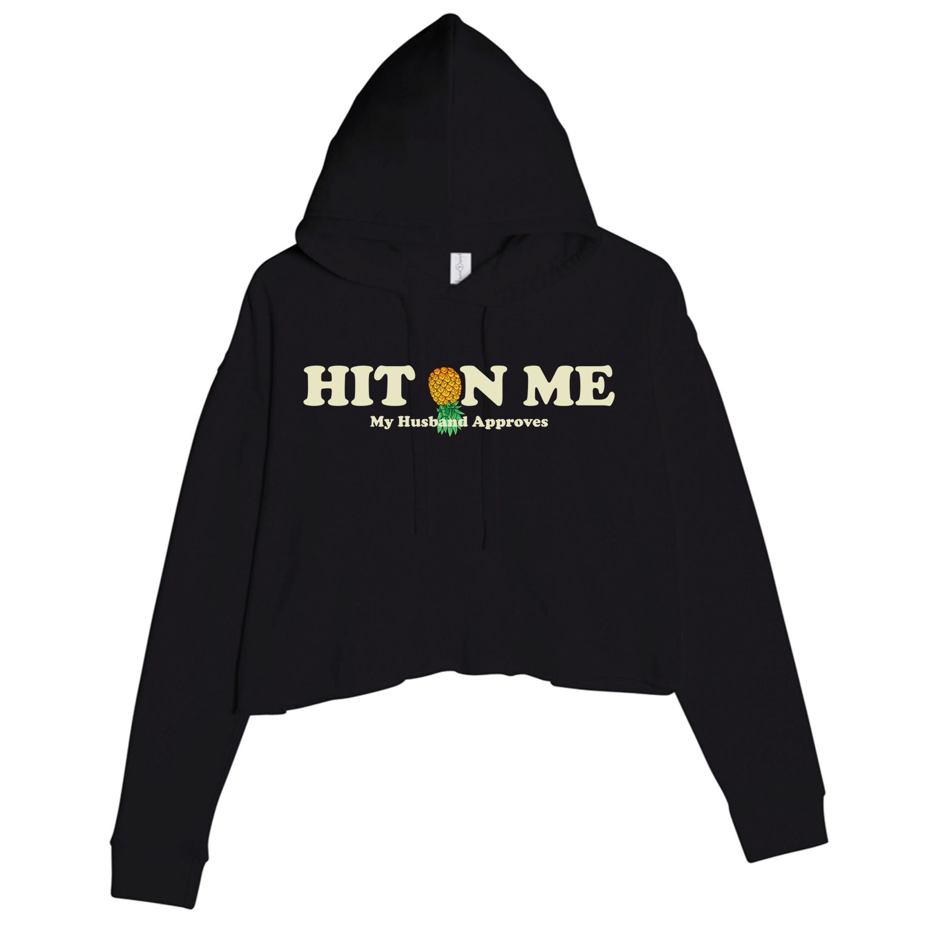 Wo Upside Down Pineapple Subtle Swinger Gift Crop Fleece Hoodie