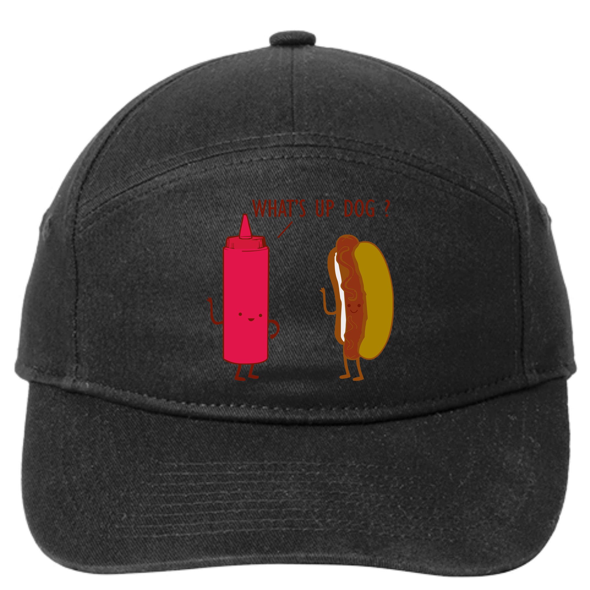 What Up Dog Ketchup Hot Dog 7-Panel Snapback Hat
