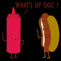 What Up Dog Ketchup Hot Dog Drawstring Bag