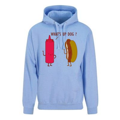 What Up Dog Ketchup Hot Dog Unisex Surf Hoodie